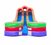 TentandTable 15FT Commercial Inflatable Double Water Slide, Rainbow