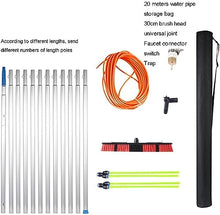 Solar Panel Cleaning Brush(3-12m), Window Cleaner Kit, with Extension Pole + Water Connection +Quick Connector, for Ships, Bridges, Decks (Color : Brush, Size : 5m)