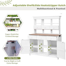 Garden Potting Bench with Hutch and Storage for Outdoor or Indoor Use