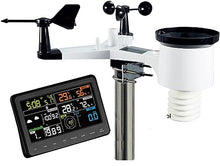 ALQPPM Solar Powered Wireless Professional Weather Station, Wireless Thermometer with Color touch screen, Can provide wind speed, wind direction, temperature, humidity, rainfall ect