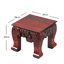 ARINAL Statue Base Bonsai Base Retro Square Wooden Vase Bonsai Base Table Lamp Teapot Base, Home Decor Display Stand Vase Stand (Size : S)
