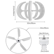 Zentorik 13000W Wind Turbine Generator Kit - 5-Blade 12V/24V/48V/72V/110V/220V Wind Power System - High-Efficiency Renewable Energy Solution for Marine, RV, Off-Grid, and Home Use