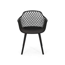 Christopher Knight Home Patrice Outdoor Dining Set Black + Sandblast Black