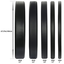 Zoomster Bumper Plate Olympic Weight Plate with Steel Insert Strength Training Weight Lifting Plate 370LB Black