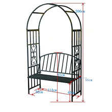 Garden Arch with Metal Frame,Arch Backdrop Stand,for Climbing Planting Plant Stand in Garden Yard Outdoor (Color : Black)