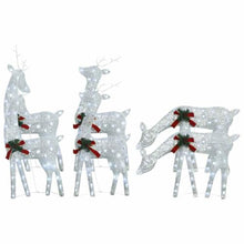 KFPOERTFGD 6 Pcs Lighted Christmas Reindeers Set, Outdoor Indoor Holiday Decorations with 180 LED Lights, 8 Lighting Modes, Cold White Mesh Figures for Yard Garden Pathway