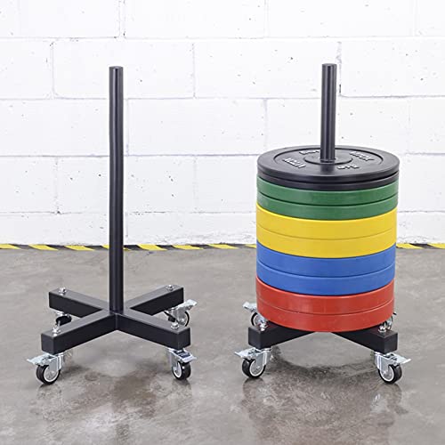 VEITEOX FTY Vertical Weight Plate Rack with Wheels, Olympic 2 Inch Weights Stand
