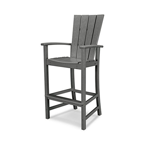 POLYWOOD® Quattro Adirondack Bar Chair in Slate Grey