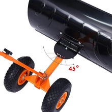 Snow Plow Snow Removal Shovel,Efficient Snow Shovel with Wheels Heavy Duty Metal Rolling Snow Pusher Efficient Snow Removal Tool for Driveway Doorway