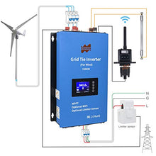 Marsrock 1000W Wind Grid Tie Inverter with Limiter, Pure Sine Wave Inverter Converts 22-60V DC to 110V/240V AC (Auto-Match),Perfectly Compatible with Home Wind Power Systems