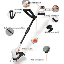 JOMRTS Electric Lawn Mower Small Wireless Rechargeable Lawn Mower Handheld Portable Multifunctional Lawn Mower Mowing Artifact White