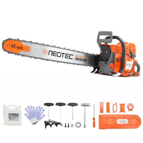 94cc Gas Chainsaw 42 Inch, 2-Stroke Gas Powered Chain Saw All Parts Compatible with Husqvarna 394 395 394XP 395XP Professional Motosierra De Gasolina for Heavy Duty Tree Cutting Clearing