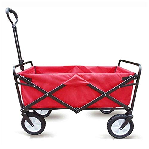 ZGLINMZ Garden Carts Heavy Duty Foldable Garden Trolley Garden Cart Beach Wagon Folding Wagon Foldable Pull Wagon Hand Cart Folding Cart Wagon Truck Wheelbarrow