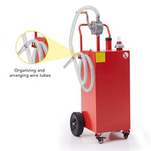 40 Gallon Fuel Caddy with Pump, Portable Gasoline Diesel Storage Tank on Wheels, Heavy Duty Gas Can with Hose and, Fuel Transfer Container for Car, Truck,ATV,Boat,Mower,Motorcycle(Red)