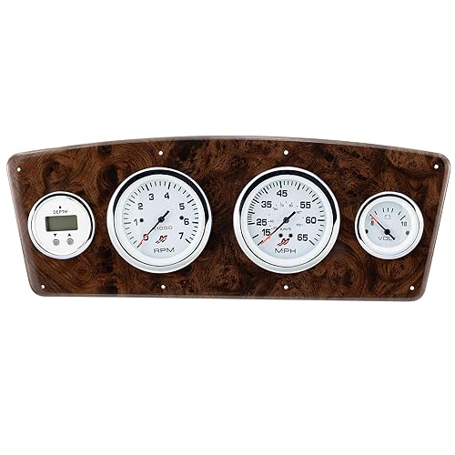 DeckMate Pontoon Large Gauge Panel Burlwood