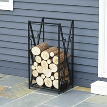 JDXQBLD Firewood Logs Storage Rack Holder with Tongs/Shovel/Brush/,Black Freestanding Iron Hearth Accessories Kit,Indoor/Outdoor/Stove Lumber Organizer