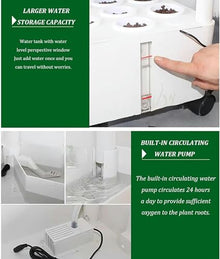 FLTRGO Herb Garden kit,hydroponic Growing Kits & Systems,Hydroponics Tower with LED Grow Light,Indoor Garden hydroponic Growing System,for Herbs, Fruits and Vegetables.
