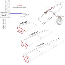 Front Door Awning Waterproof Outdoor - Polycarbonate Transparent Rain Shelter Cover, UV/Rain/Snow Protection for Patio, Garden, Porch, Entrance, Corridor