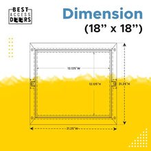 Best 18” x 18” Removable Floor Access Panel with a 1/8” Recess for Vinyl Carpet/Tile, High-Grade Smooth Aluminum Floor Access Door Secured with 1/4" x 1" Flat Head Screws, Mill Finish,BA-FT-8080