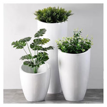 liuzhiwan Flowerpot, Fiberglass Planter Modern Simple Decorative Combination Slanted Mouth Flower Vessel Mall Outdoor Floor Large Ornament