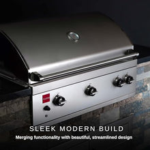 Fuego F36S-Pro-B 304SS w/Lights & Rear Burner Built-in Gas Grill, Stainless Steel
