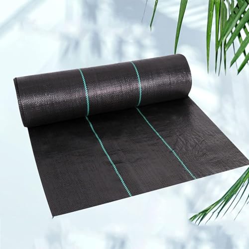 DUAYENDUS Folded Ground Cover Membrane,Weed Membrane, Weed Barrier Fabric Landscape Fabric Garden Weed Control Membrane Breathable Weed Barrier Fabric Garden, Flower Beds(1.5x200m/4.92x656ft)