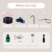 Misting System for Outdoor Plants, Garden Irrigation System Kits with 360°Bendable Nozzles, Versatile Plant Watering Fog Spray Equipment
