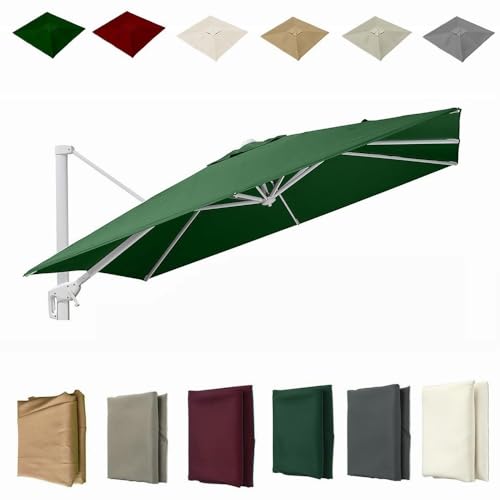 UYTROPLK 8 Ribs Patio Umbrella Replacement Canopy 8X8' 9.8X9.8' 13X9.8' Uv Protective Top Cover for Cantilever Outdoor Parasol - Durable, Weather Resistant, Large Shade Solution