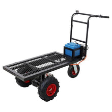 TYMMC Electric Transportation Cart 700W Motor Powered Utility Garden Dump Wagon 660 lbs Load Capacity Black Yard Cart for Lawn