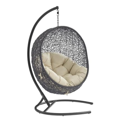 Outdoor Escape Black Outdoor Lounge Chair with Cushioned Seat, Comfortable Design, Durable Frame, Ideal for Patio, Garden, Outdoor Spaces