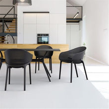 LOUNGITUDE Compamia Air 71" Patio Dining Table in Black, Commercial Grade