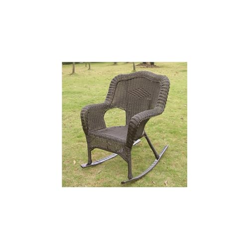 International Caravan Furniture Piece Camelback Resin Wicker Rocker
