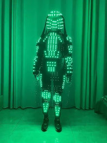 Earthradius Multi-Coloured LED Robot Stilts Walker Costume Black (XL)