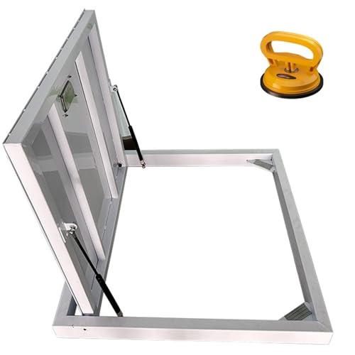 Customizable Invisible Basement Hatch, 90° Wide-Opening Crawl Space Door for Indoor/Outdoor, Strong Load-Bearing Under House Access Doors