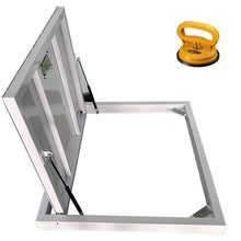 Customizable Invisible Basement Hatch, 90° Wide-Opening Crawl Space Door for Indoor/Outdoor, Strong Load-Bearing Under House Access Doors
