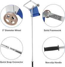JYXYXSCP Snow Shovel Aluminum Snow Roof Rake Removal Tool 4-20Ft,Adjustable Pole 5-Section w/Anti-Skid Handle and Protection Wheels for Rooftop Leaves Clearing