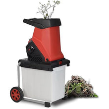IMOSEI Garden Branch Shredder, 2500W Powerful Electric Wood Chipper Mulcher with Transport Wheel Move Easily，Max.40mm Cutting Capacity, 50L Collection Box, for Lawn and Garden