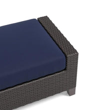 Outdoor Escape Brown Outdoor Ottoman Set of 2, Durable Foot Rest for Patio Seating, Wicker Ottomans for Patio and Garden Relaxation Spaces