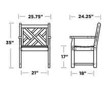 Chippendale Garden Arm Chair (Slate Grey)