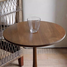 AERWYTRFS Nightstand Sofa Table Household Simple Solid Wood Round Side Table Living Room Sofa Next to Small Coffee