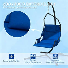 Seeheool Hanging Swing Chair with Steel Frame,Hammock Chair with Stand andCoating Cushion,for Indoor and Outdoor
