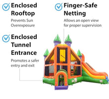 TentandTable Inflatable Bounce House with Slide Orange Rainbow
