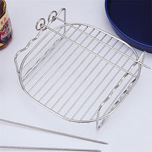 BBQ Rack Skewer Barbecue Grill Baking Tray for Air Fryer Double-Deck Home Replacement