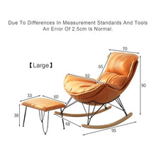 MHJKHG Relax Rocking Chair with Footstool High Backrest Adult Lazy Sofa Can Recline for Living Room Bedroom,7,Large，1 Large