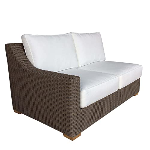 Padma's Plantation Nautilus Outdoor Left Facing Loveseat Grey