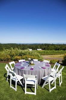 Monolith Limited Set of 10 Pack! 72-Inch Round Folding Table, Heavy-Duty Granite White Plastic Tables for Events, wr-1993