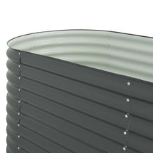 Makastle Raised Garden Bed Outdoor 157.5" x 31.5" x 31.9" Gray Galvanized Steel Weather Resistant Modern Rectangular Floor Standing Planter