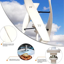ZSFHJZC 6000W/8000W/10000W/12000W/15000W Wind Turbine Generator,12V 24V 48V with 3 Blades Wind Vertical Turbine Generator Permanent Magnet Generator Wind Turbine Kit for Hybrid Wind Solar,15000W-12V