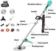 Cordless String Trimmer/Edger Lawn Mower Grass Trimmer Garden Grass Trimmer with Wheels with Armrest 12AH 20AH 30AH Lithium Battery 1200W Motor Power 8000r/min (24V/12A)