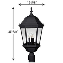 Progress Lighting Welbourne Outdoor Post Lantern Light, Black